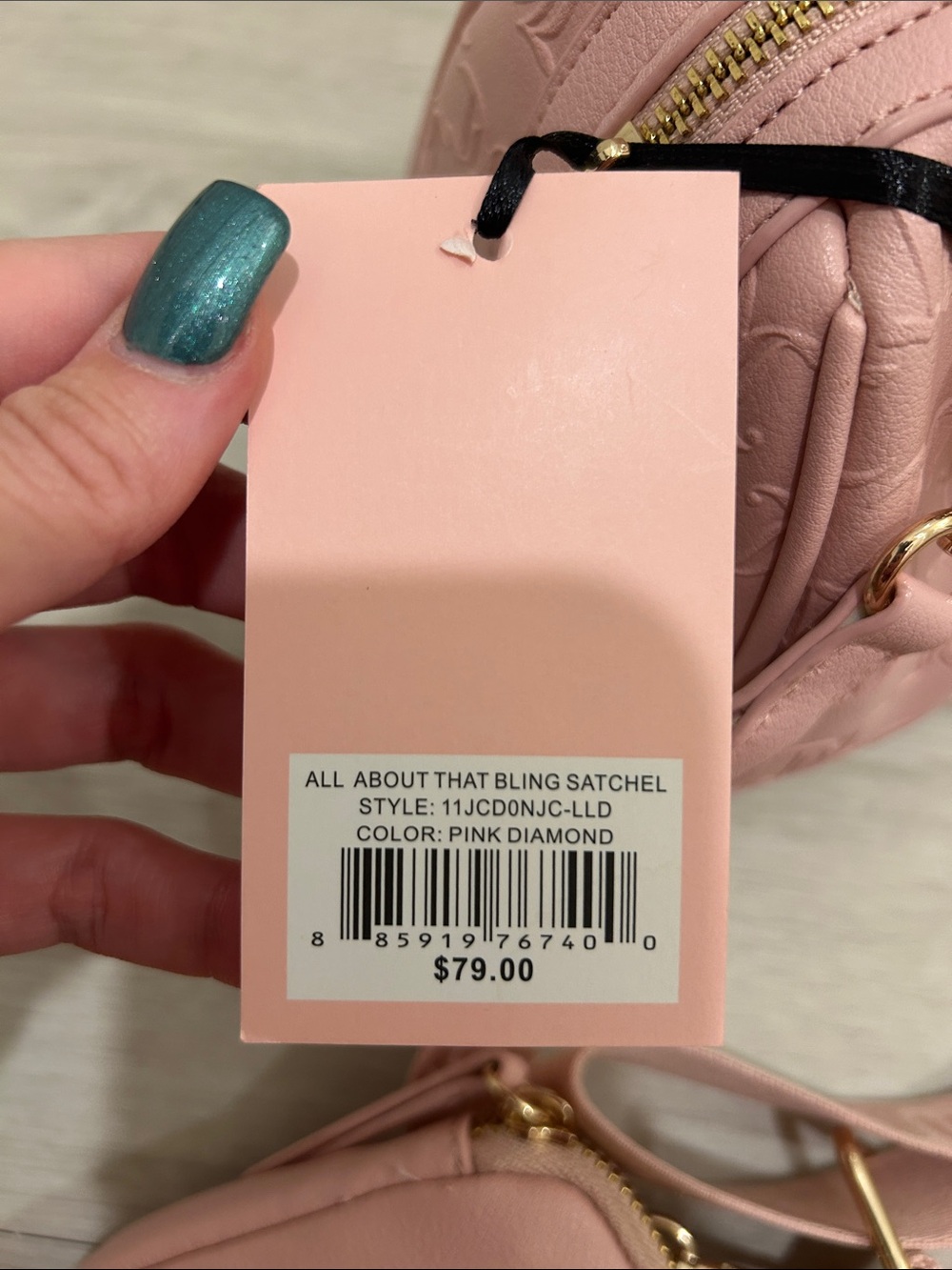 Juicy Couture (NWT) All About That Bling Satchel Bag in Pink Diamond - Picture 12 of 15